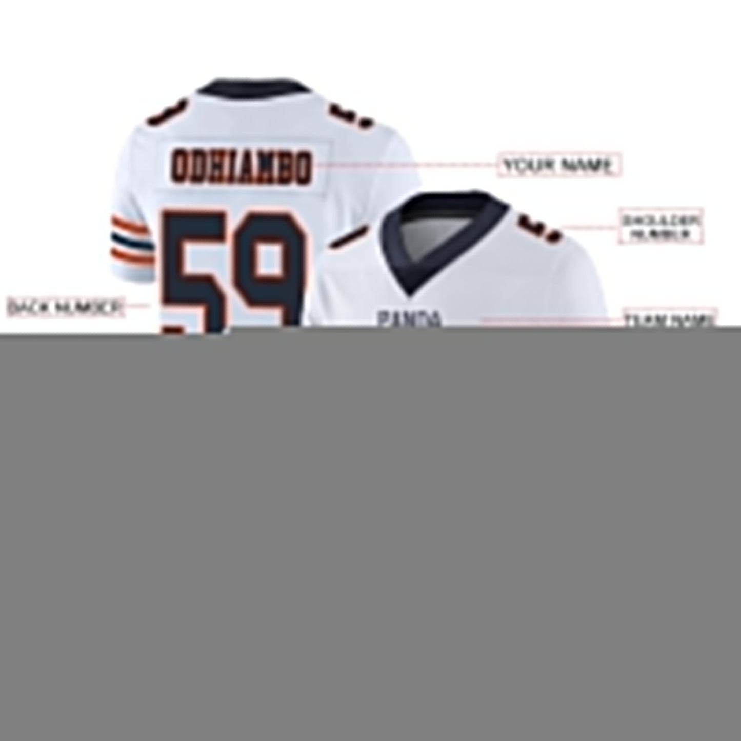 Custom C.Bears Football Jerseys Team Player or Personalized Design Your Own Name for Men's Women's Youth Jerseys Navy