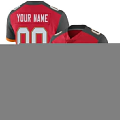 Custom TB.Buccaneers Football Jerseys Team Player or Personalized Design Your Own Name for Men's Women's Youth Jerseys Red