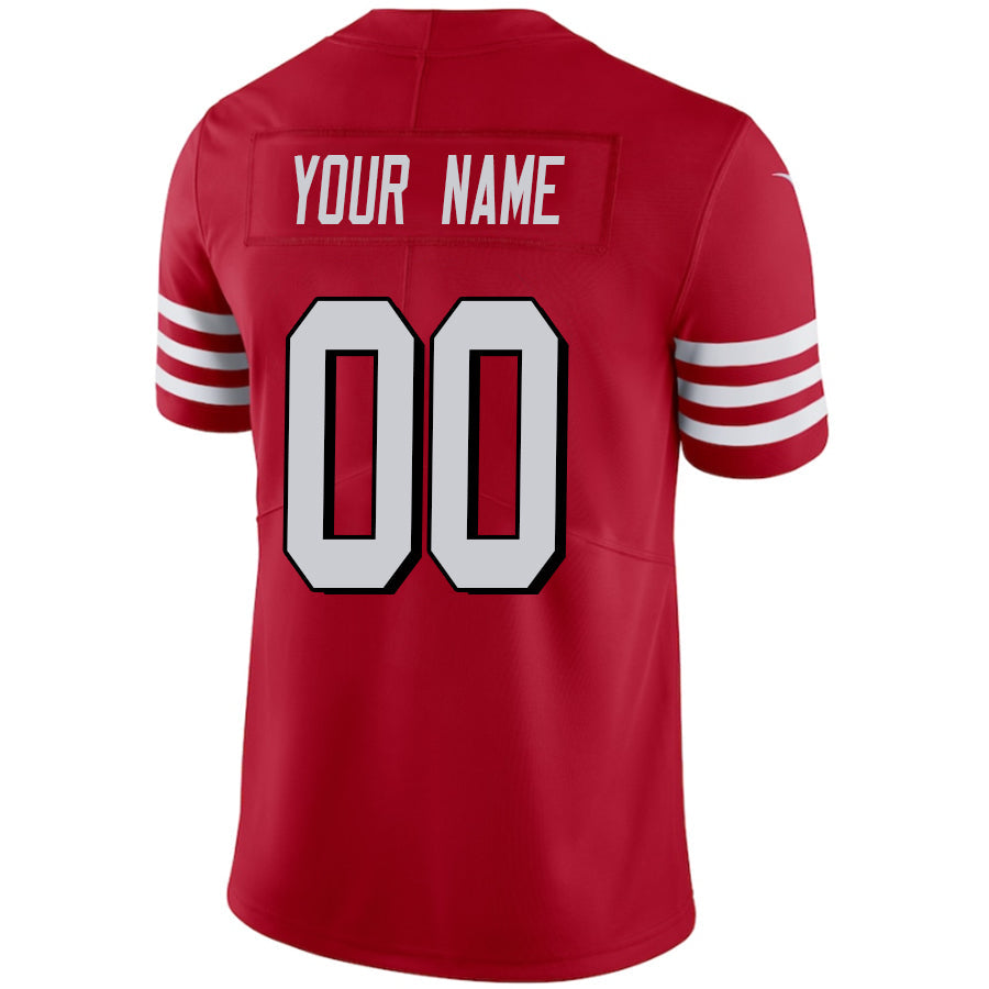 Custom SF.49ers Red Vapor F.U.S.E. Limited Jersey -Stitched American Football Jerseys
