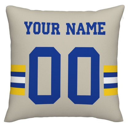 Custom LA.Rams Pillow Decorative Throw Pillow Case - Print Personalized Football Team Fans Name & Number Birthday Gift Football Pillows