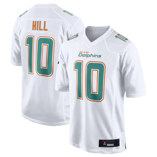 #10 Tyreek Hill Player M.Dolphins White Fashion Game Football Jerseys
