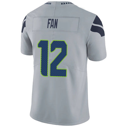 #12 12th Fan Player S.Seahawks Gray Vapor F.U.S.E. Limited Football Jerseys