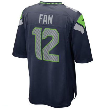 #12 12th Fan Player S.Seahawks Navy Game Football Jerseys