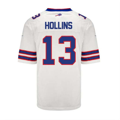 B.Bills #13 Mack Hollins Game Jersey - White Football Jerseys