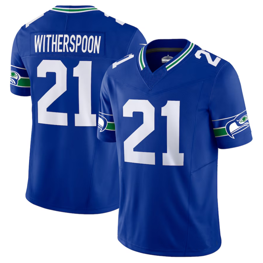 #21 Devon Witherspoon Player S.Seahawks Royal Alternate Vapor F.U.S.E. Limited Fotoball Jerseys