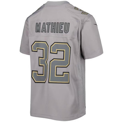 #32 Tyrann Mathieu Player NO.Saints Gray American Game Stitched Football Jerseys