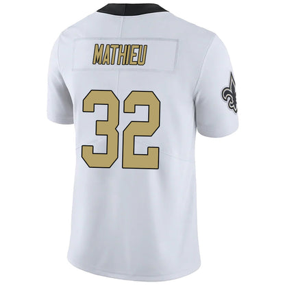 #32 Tyrann Mathieu Player NO.Saints White Vapor F.U.S.E. Limited Football Jerseys