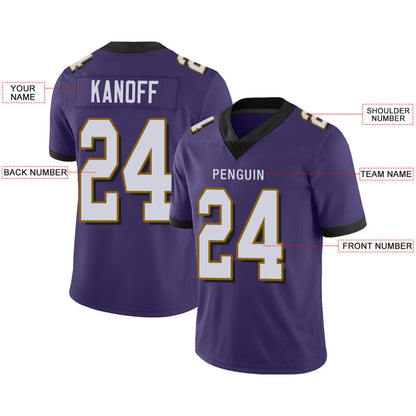 Custom B.Raven Stitched American Football Jerseys Personalize Birthday Gifts Purple Jersey