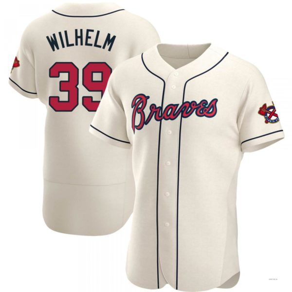 Atlanta Braves #39 Hoyt Wilhelm Cream Alternate Jersey Stitches Baseball Jerseys