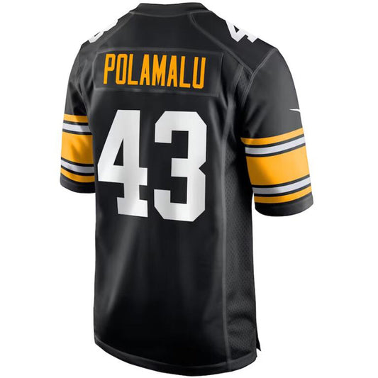 #43 Troy Polamalu Player P.Steelers Black Game Football Jerseys