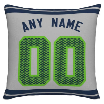 Custom S.Seahawks Pillow Decorative Throw Pillow Case - Print Personalized Football Team Fans Name & Number Birthday Gift Football Pillows