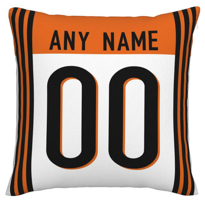 Custom C.Bengals Pillow Decorative Throw Pillow Case - Print Personalized Football Team Fans Name & Number Birthday Gift Football Pillows