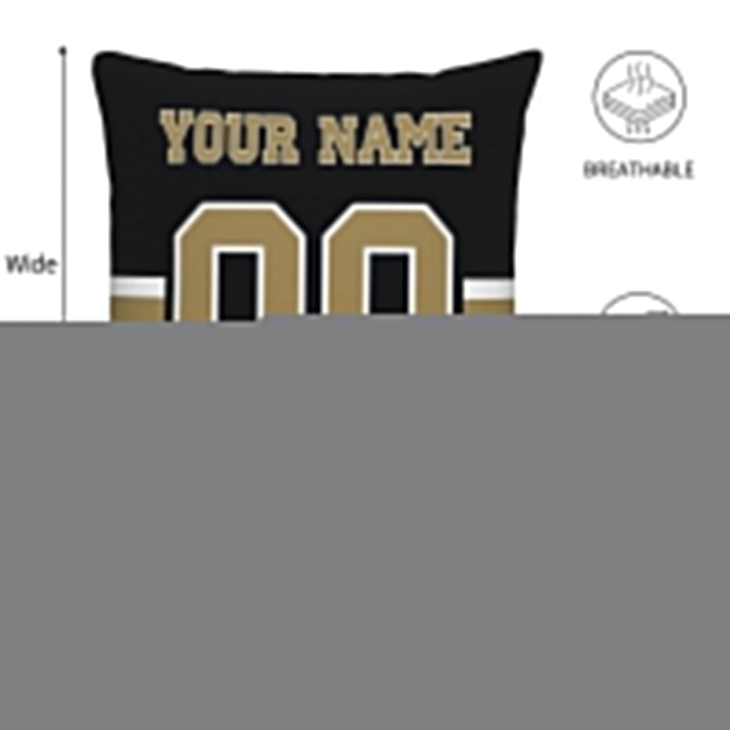 Custom NO.Saints Pillow Decorative Throw Pillow Case - Print Personalized Football Team Fans Name & Number Birthday Gift Football Pillows