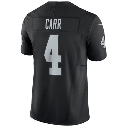 #4 Derek Carr Player LV.Raiders Black Vapor Limited Football Jerseys