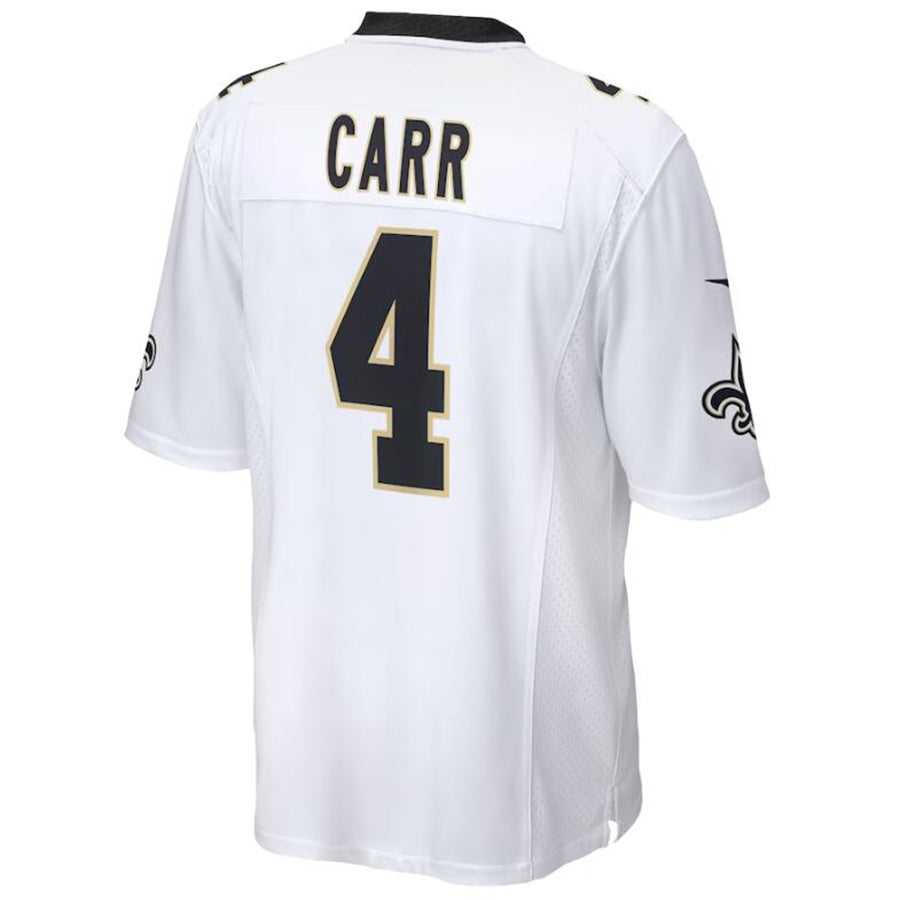 #4 Derek Carr Player NO.Saints White Game Football Jerseys