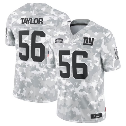#56 Lawrence Taylor Player NY.Giants Arctic Camo Salute to Service Limited Football Jerseys