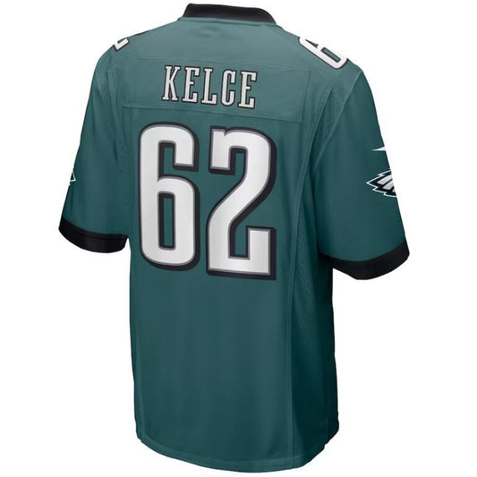 P.Eagles #62 Jason Kelce Player Midnight Green Game Jersey