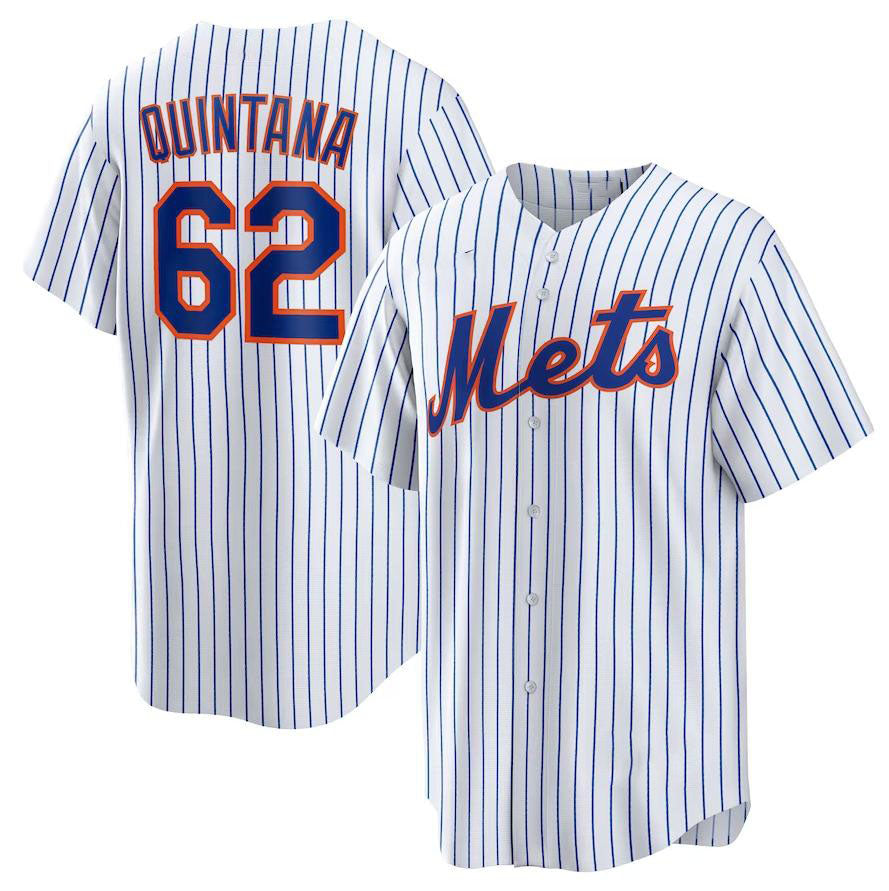 New York Mets #62 Jos¨¦ Quintana White Home Replica Player Jersey Baseball Jerseys