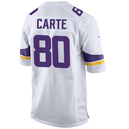 MN.Vikings #80 Cris Carter Player White Stitched Game Football Jerseys