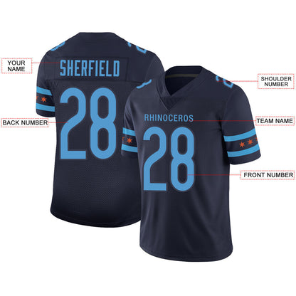 Custom C.Bear Stitched American Jerseys Personalize Birthday Gifts Navy Football Jerseys