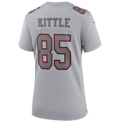 #85 George Kittler Player  SF.49ers Gray Game Football Jerseys