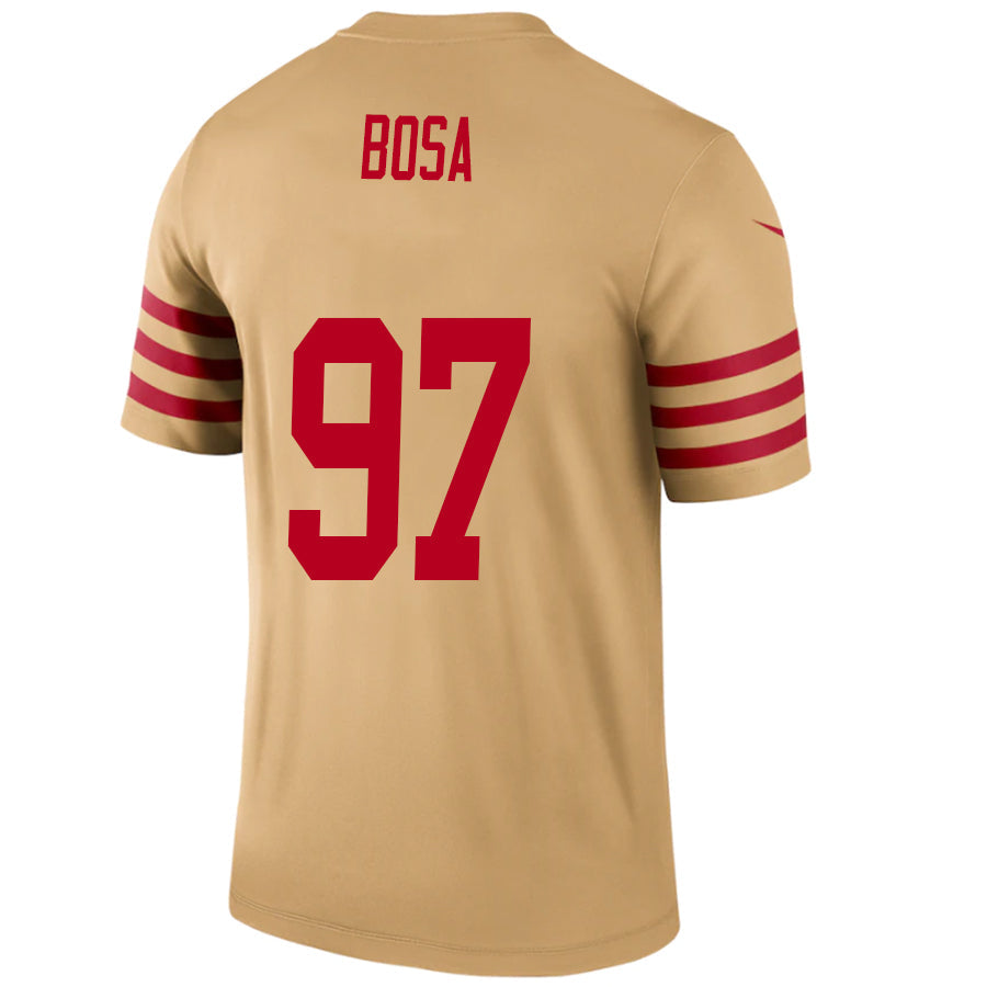 #97 Nick Bosa Player SF.49ers Gold Team Inverted Legend Football Jerseys