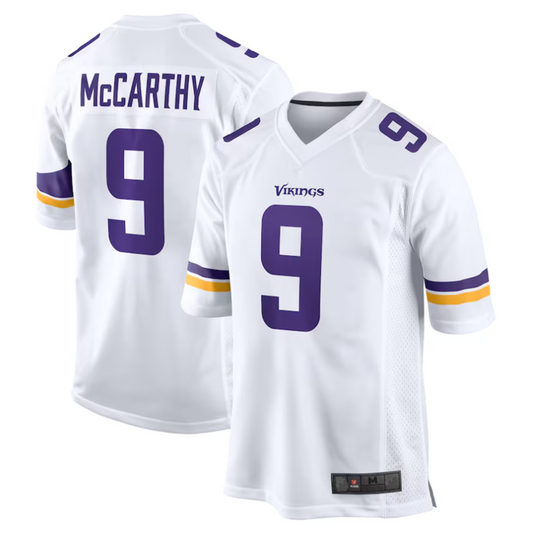 #9 J.J. McCarthy Player MN.Vikings White Game Football Jerseys