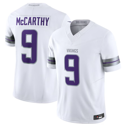 #9 J.J. McCarthy Player MN.Vikings White Vapor F.U.S.E. Limited Football Jerseys