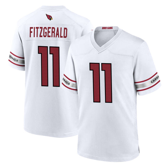 A.Cardinals #11 Larry Fitzgerald Player White Home Game Football Jerseys
