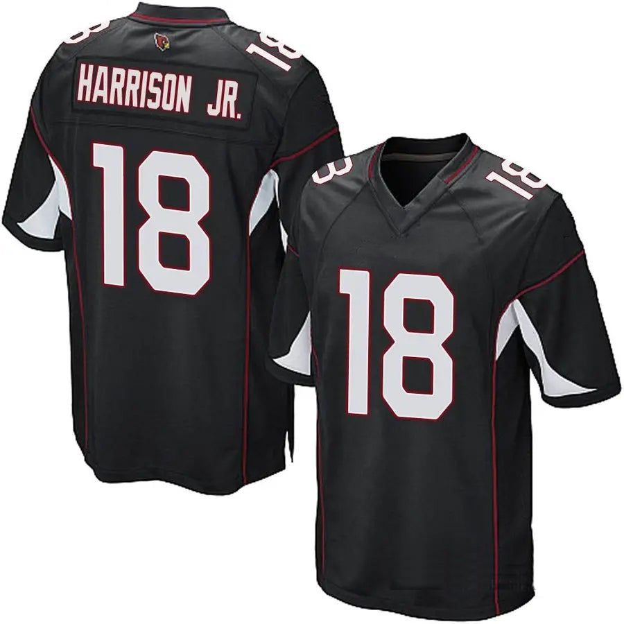 A.Cardinals #18 Marvin Harrison Jr. Player Black Game Stitched Football Jerseys