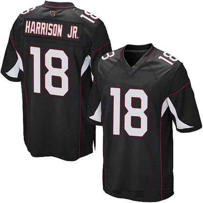 A.Cardinals #18 Marvin Harrison Jr. Player Black Game Stitched Football Jerseys