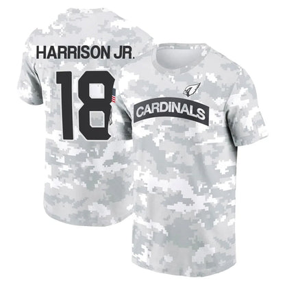 A.Cardinals #18 Marvin Harrison Jr. Player Salute to Service Hoodies & T-Shirts Football Jerseys