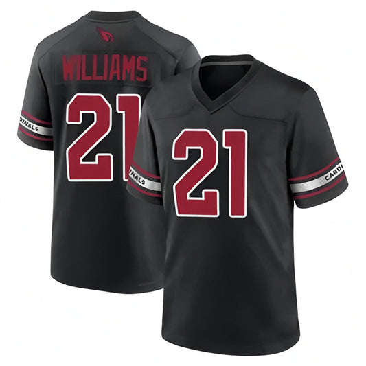 A.Cardinals #21 Garrett Williams Player Black Game Home Football Jerseys