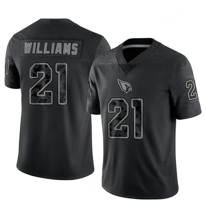 A.Cardinals #21 Garrett Williams Player Black Game Football Jerseys