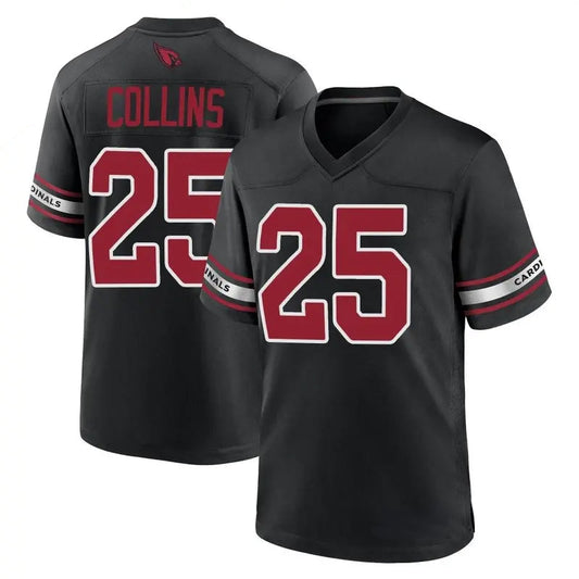 A.Cardinals #25 Zaven Collins Player Black Game Home Football Jerseys