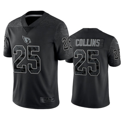 A.Cardinals #25 Zaven Collins Player Black RFLCTV Limited Football Jerseys