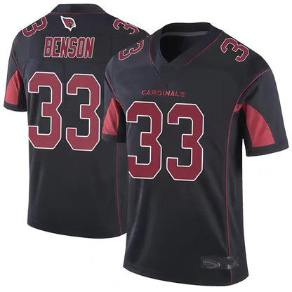 A.Cardinals #33 Trey Benson Player Black Vapor Limited Elite Football Jerseys