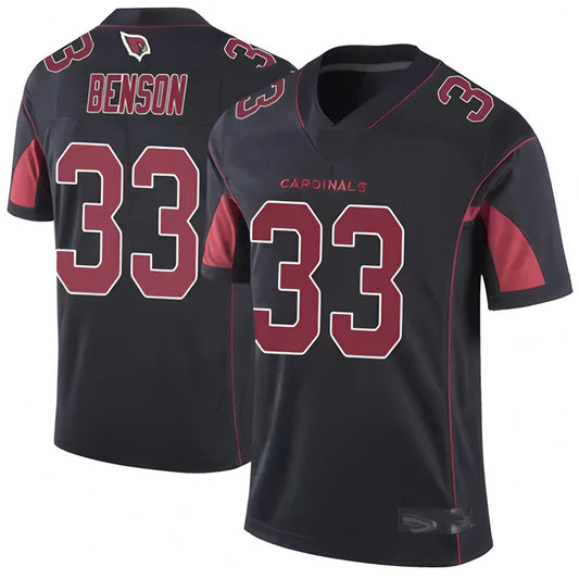 A.Cardinals #33 Trey Benson Player Black Vapor Limited Elite Football Jerseys
