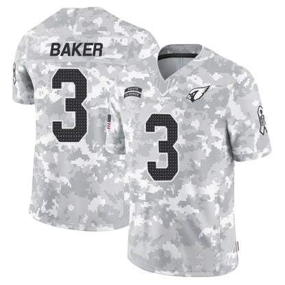 A.Cardinals #3 Budda Baker Player Camo Salute to Service Limited Stitched Football Jerseys