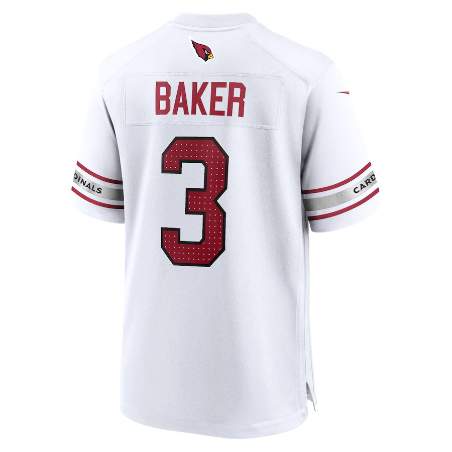 A.Cardinals #3 Budda Baker Player  White Game Road Football Jerseys