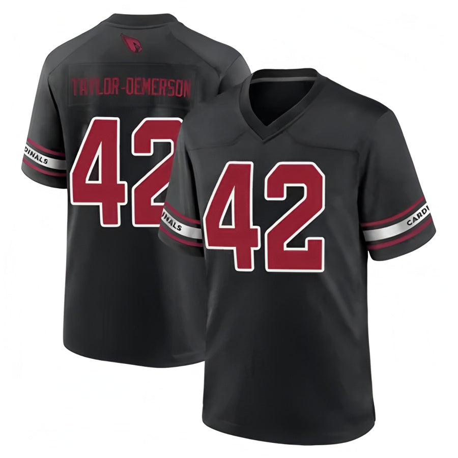 A.Cardinals #42 Dadrion Taylor-Demerson Player Black Home Game Football Jerseys