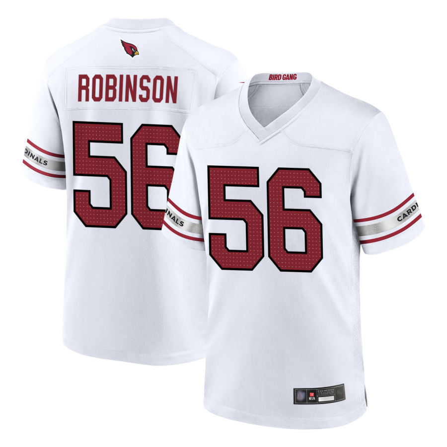 A.Cardinals #56 Darius Robinson Player White Home Game Football Jerseys