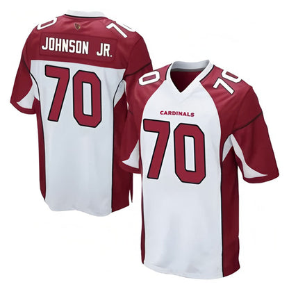 A.Cardinals #70 Paris Johnson Jr. Player White Home Game Football Jerseys