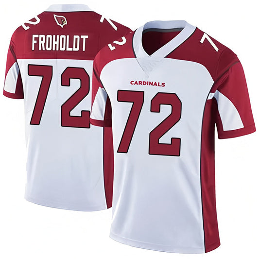 A.Cardinals #72 Hjalte Froholdt Player White Game Football Jerseys