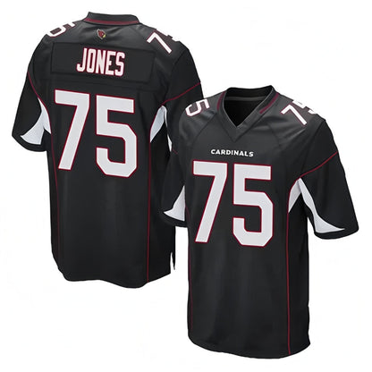 A.Cardinals #75 Christian Jones Player Black Game Football Jerseys
