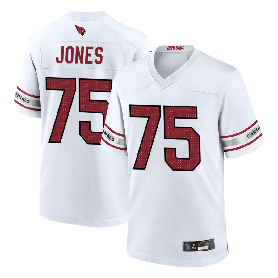 A.Cardinals #75 Christian Jones Player White Home Game Football Jerseys