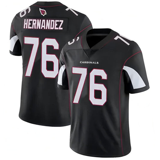 A.Cardinals #76 Will Hernandez Player Black Vapor Untouchable Elite Football Jerseys
