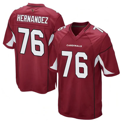 A.Cardinals #76 Will Hernandez Player Replica Cardinal Game Football Jerseys