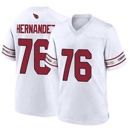 A.Cardinals #76 Will Hernandez Player White Game Home Football Jerseys