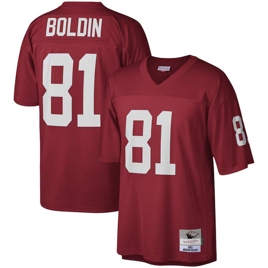 A.Cardinals #81 Anquan Boldin Player Mitchell & Ness Cardinal Legacy Replica Football Jerseys